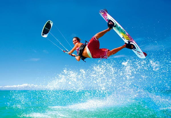 Kiteboarding and just feel the excitement